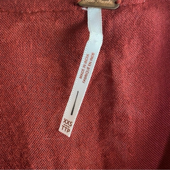 Free People Love to Love You red midi dress with embroidery size XS - Picture 8 of 8